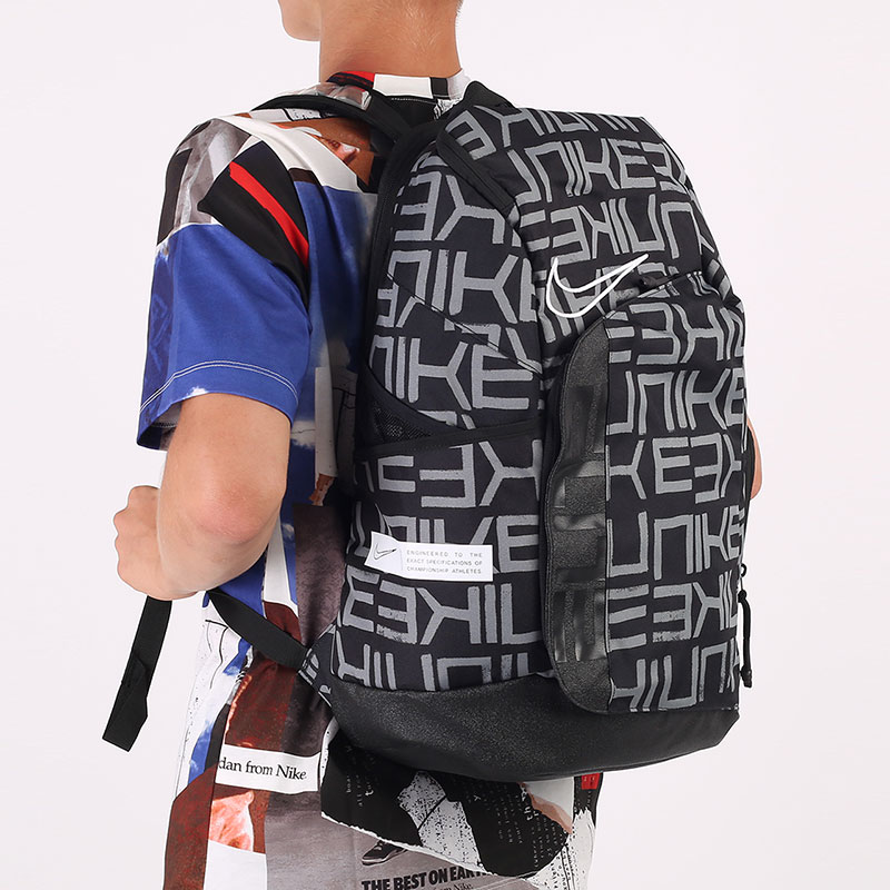 мужской черный рюкзак Nike Elite Pro Printed Basketball Backpack 34L BA6206-010 - цена, описание, фото 1